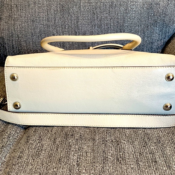 MK Michael Kors White Hamilton Large Purse Genuine Leather - Picture 4 of 5